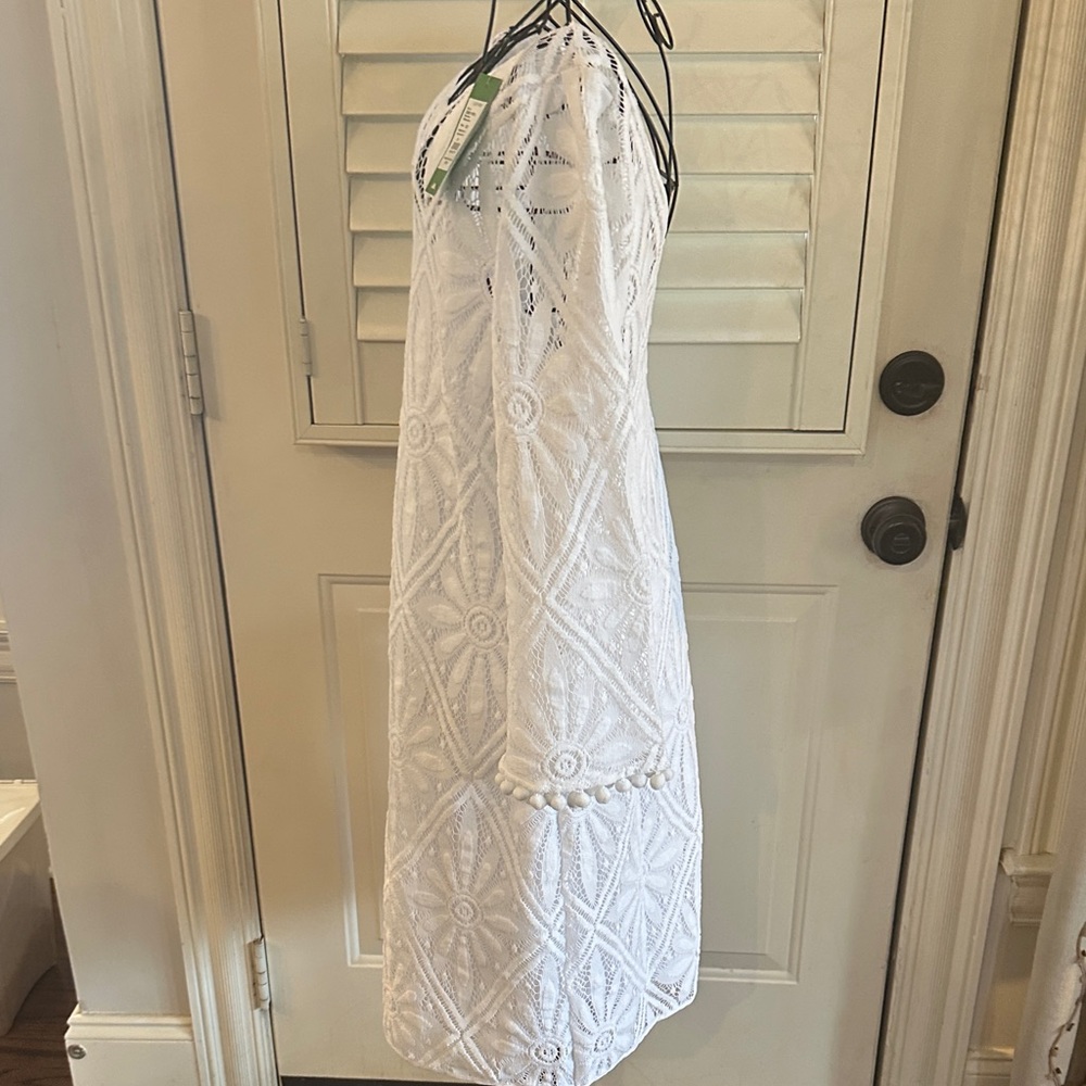 Lilly Pulitzer White Long Sleeve Crochet Dress - Picture 4 of 7